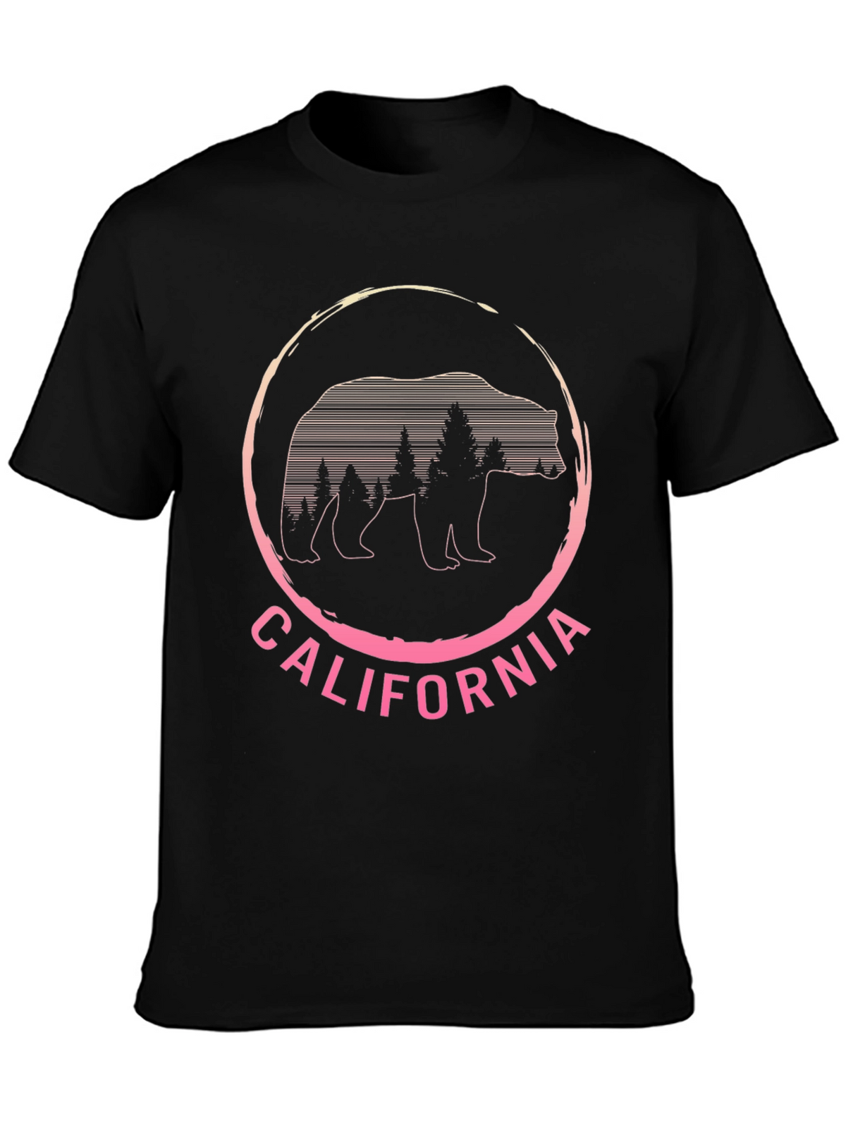 California Bear Graphic T-Shirt - Black