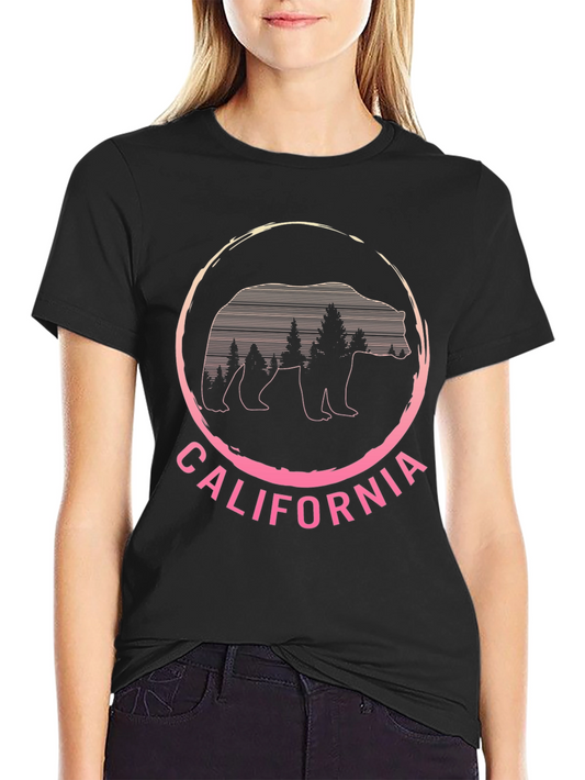 California Bear Graphic T-Shirt - Black