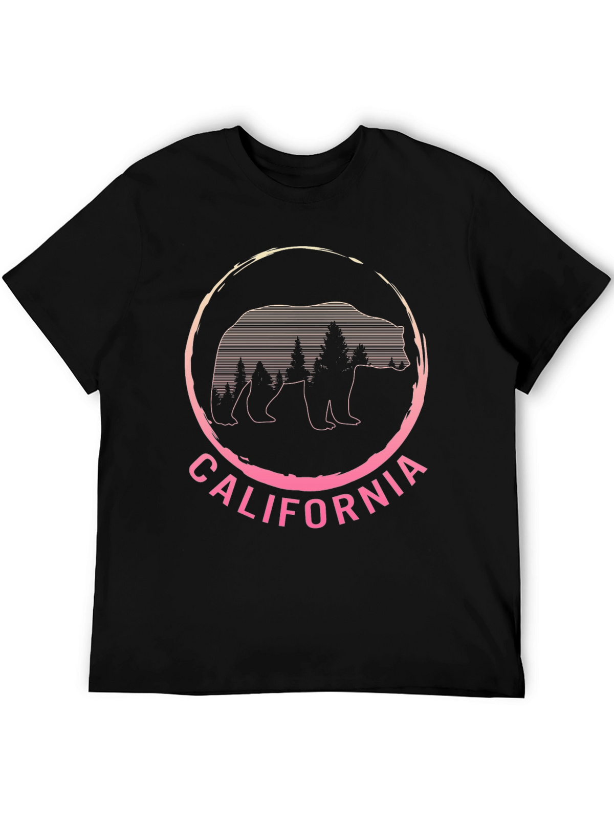 California Bear Graphic T-Shirt - Black