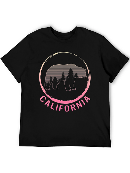 California Bear Graphic T-Shirt - Black