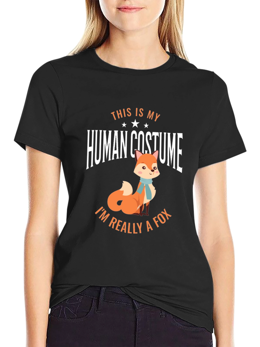 Funny Human Costume Fox T-Shirt