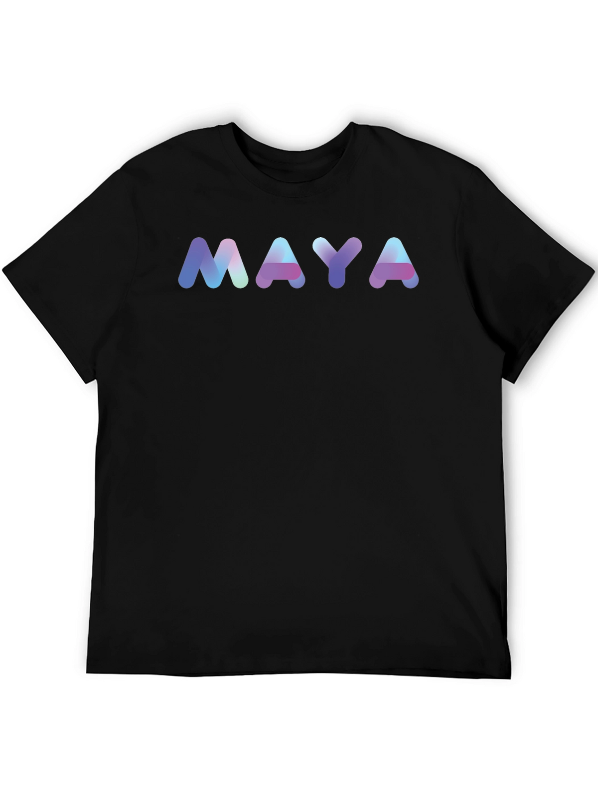 MAYA Gradient Lettering Black T-Shirt