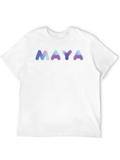 MAYA Gradient Lettering Black T-Shirt