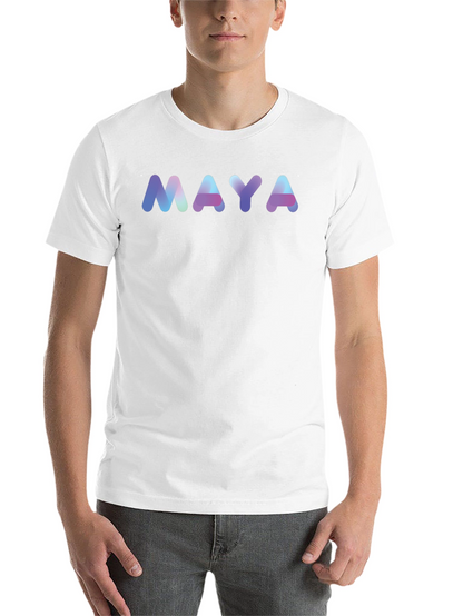 MAYA Gradient Lettering Black T-Shirt