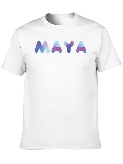 MAYA Gradient Lettering Black T-Shirt