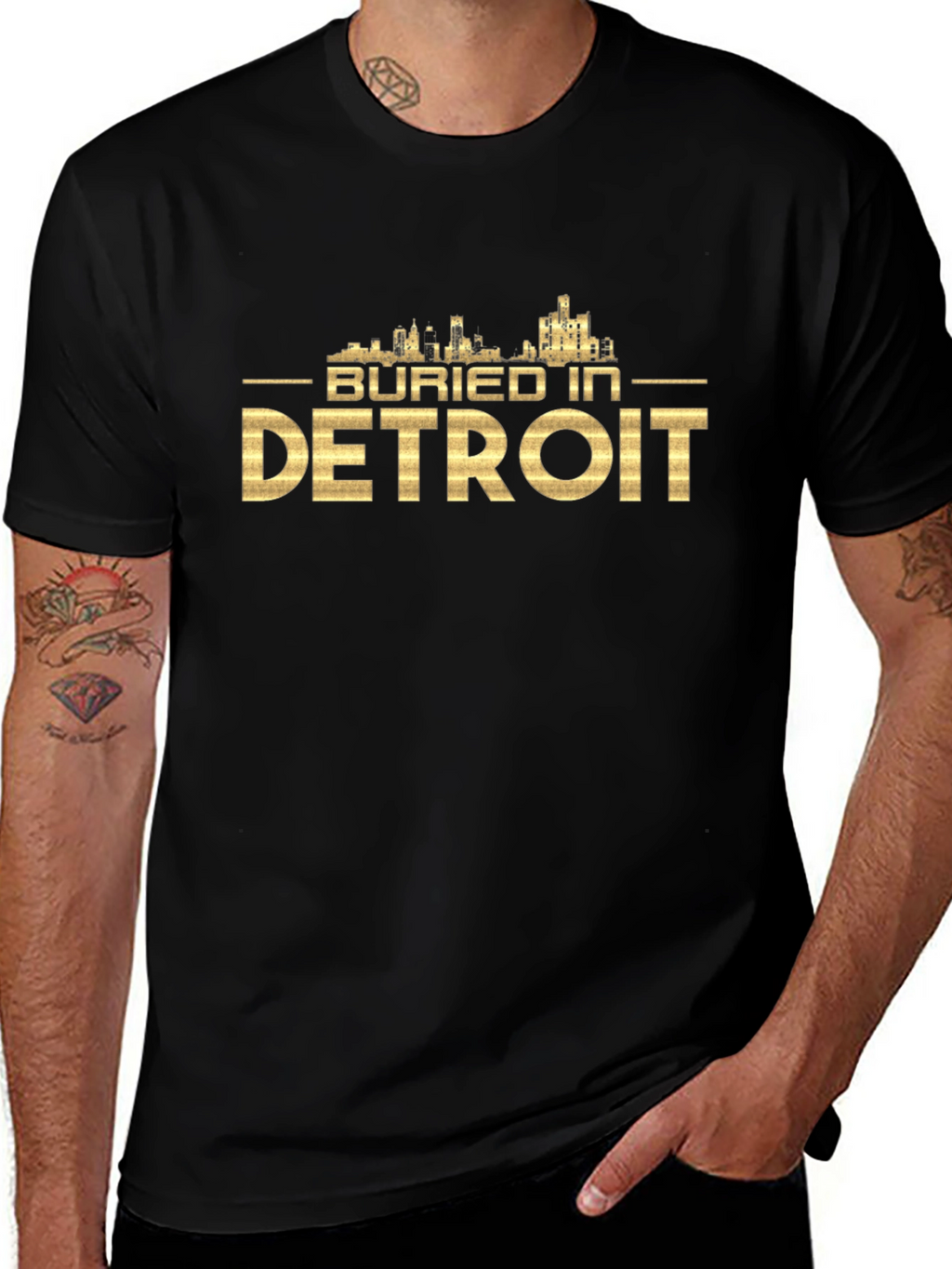 Buried in Detroit Graphic T-Shirt