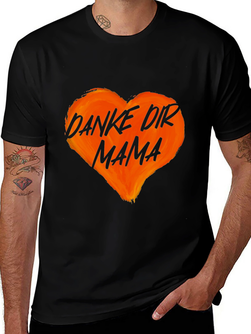 Danke Dir Mama Heart Graphic T-Shirt