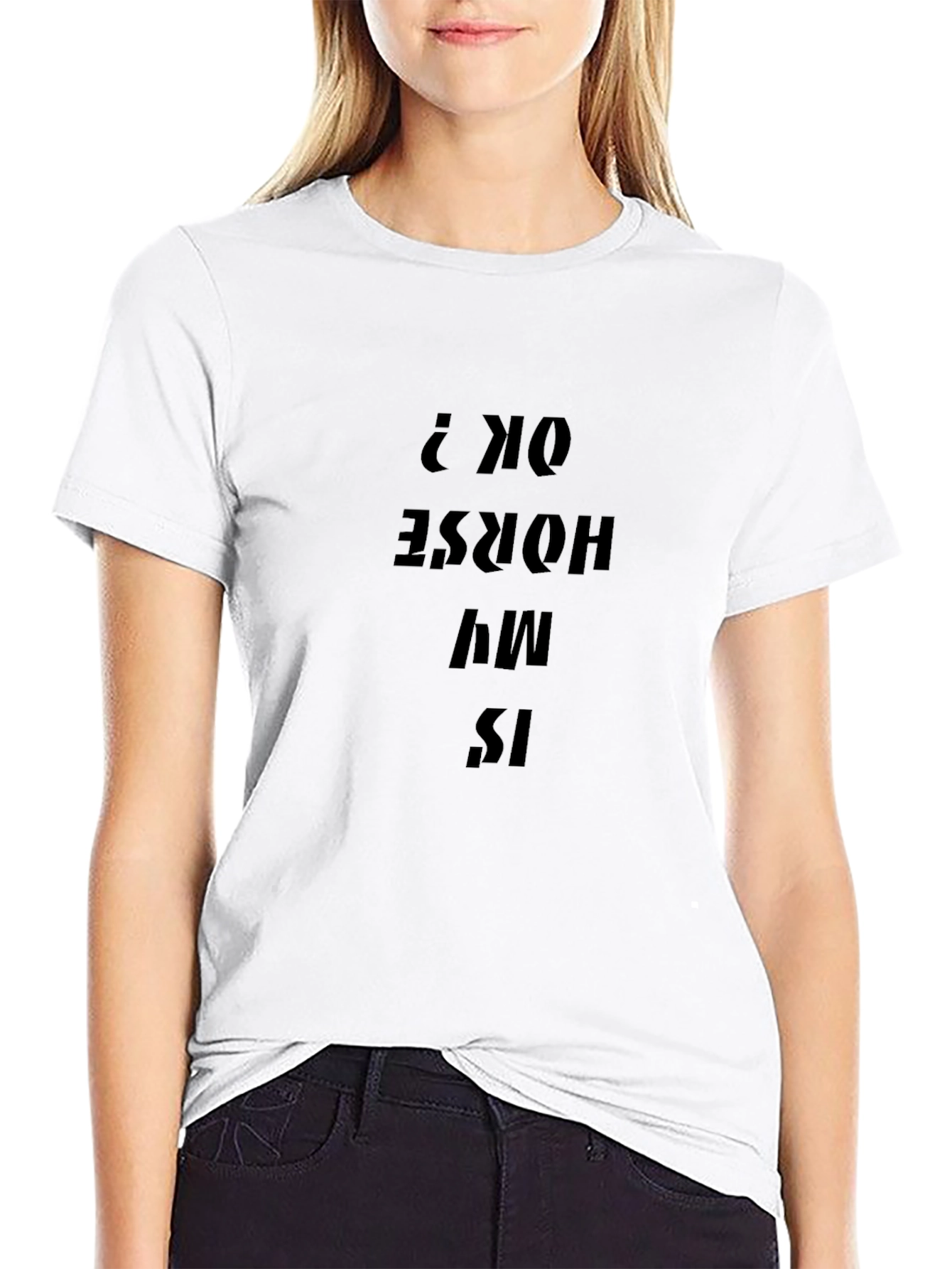 Is My Horse OK? Black Graphic Tee