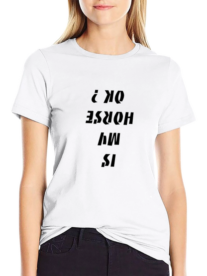Is My Horse OK? Black Graphic Tee