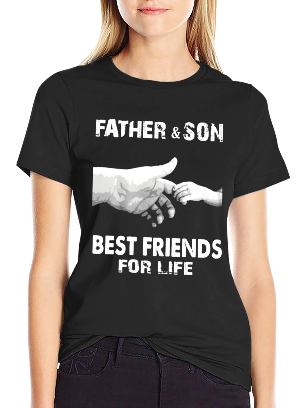 Father & Son Best Friends T-Shirt - Black