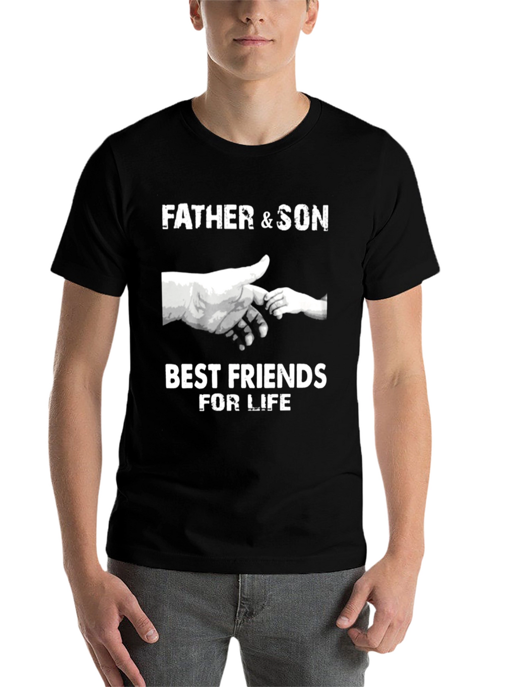Father & Son Best Friends T-Shirt - Black