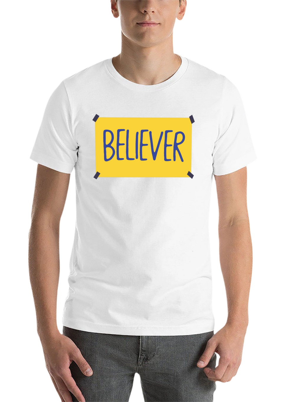 Believer Graphic Tee - Black Crew Neck T-Shirt
