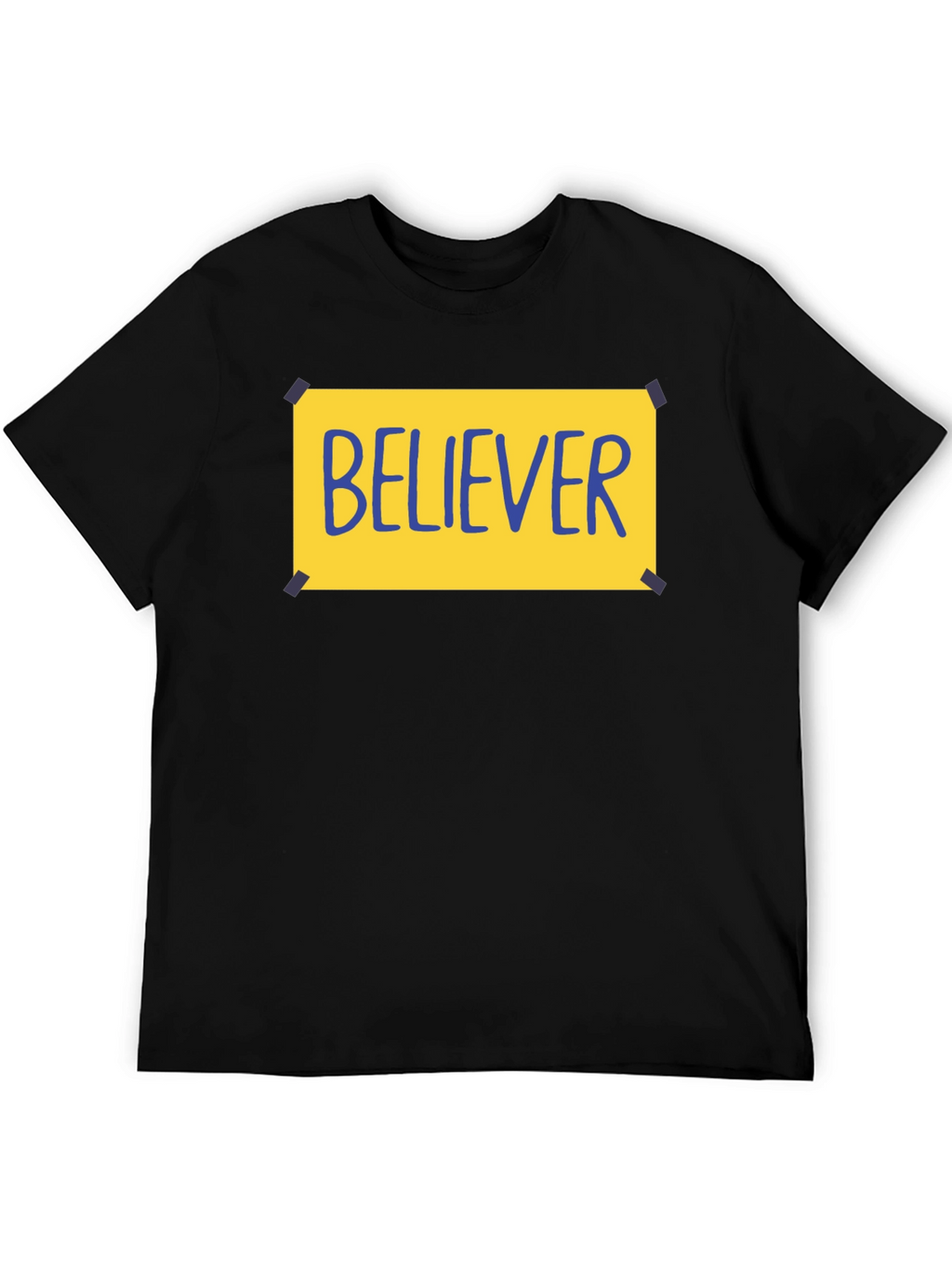 Believer Graphic Tee - Black Crew Neck T-Shirt