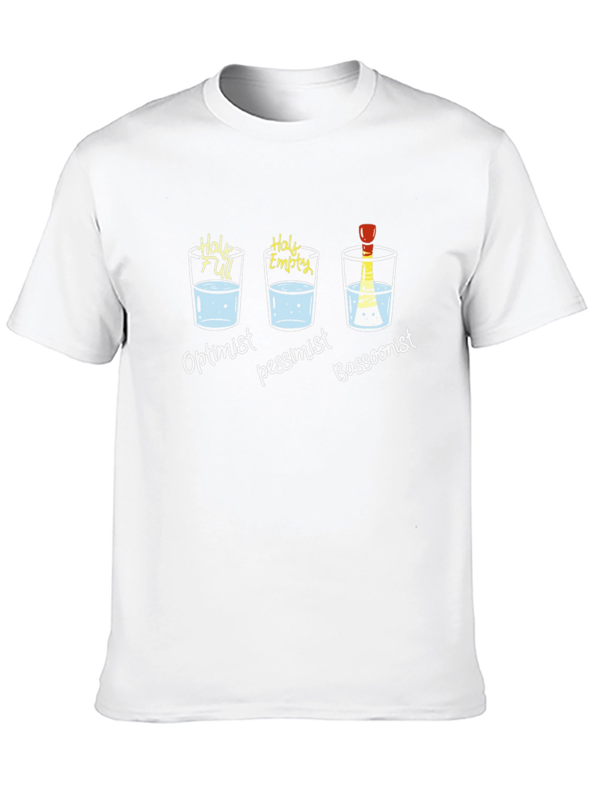 Optimist Pessimist Bassoonist T-Shirt - Funny Musician Tee