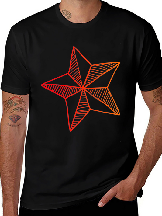 Star Graphic Tee - Modern Geometric Design