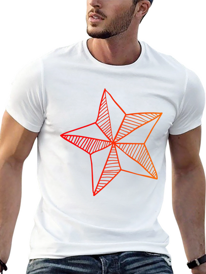 Star Graphic Tee - Modern Geometric Design