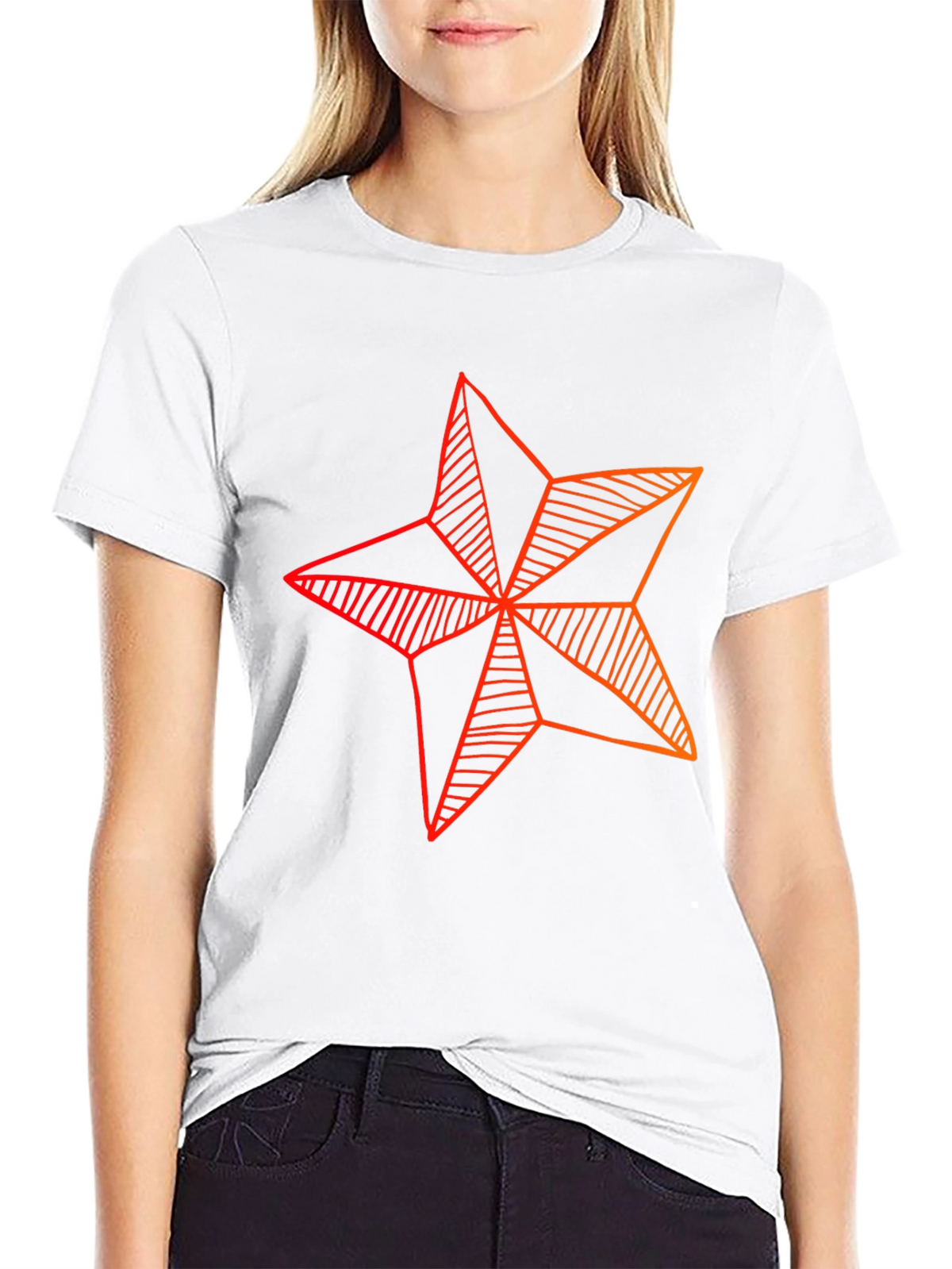 Star Graphic Tee - Modern Geometric Design