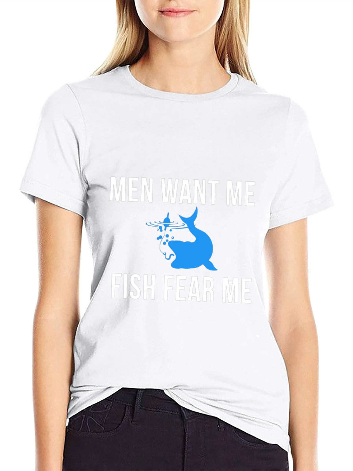 Men Want Me Fish Fear Me Graphic Tee