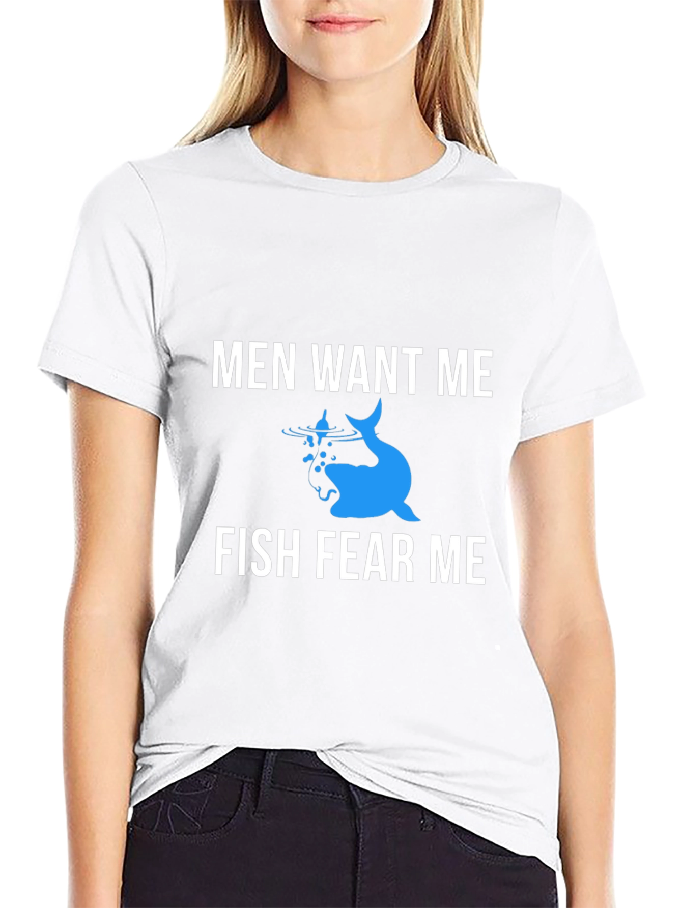 Men Want Me Fish Fear Me Graphic Tee