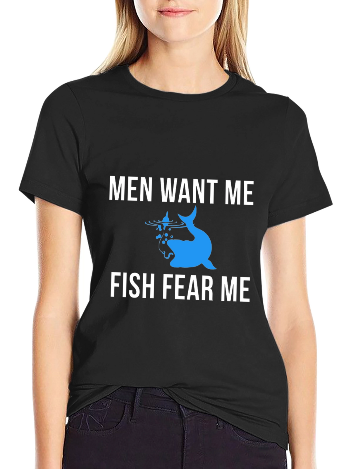 Men Want Me Fish Fear Me Graphic Tee