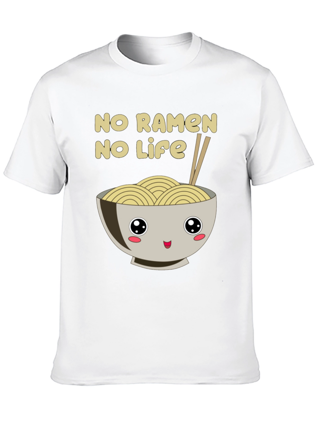No Ramen No Life Black T-Shirt