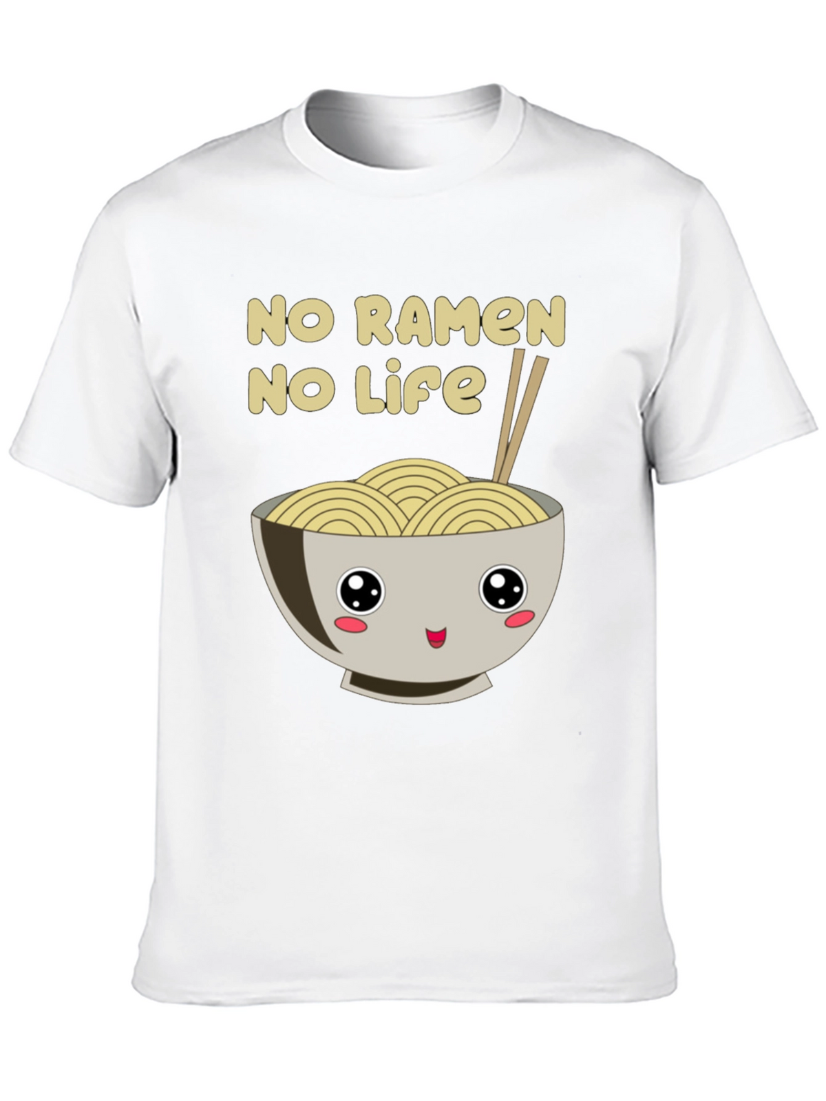 No Ramen No Life Black T-Shirt