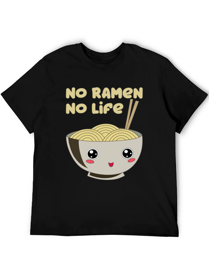 No Ramen No Life Black T-Shirt