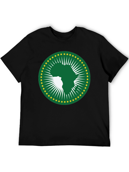 African Union T-Shirt - Green & Gold Africa Logo