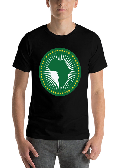 African Union T-Shirt - Green & Gold Africa Logo