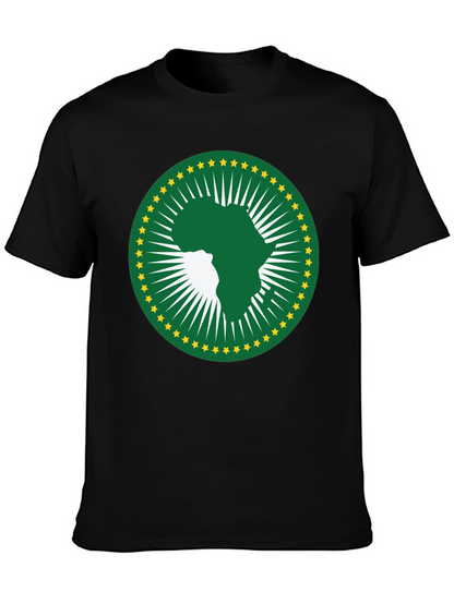 African Union T-Shirt - Green & Gold Africa Logo