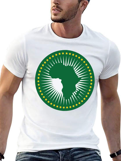 African Union T-Shirt - Green & Gold Africa Logo