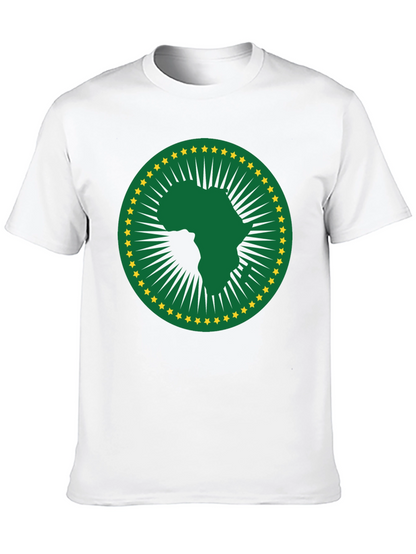 African Union T-Shirt - Green & Gold Africa Logo