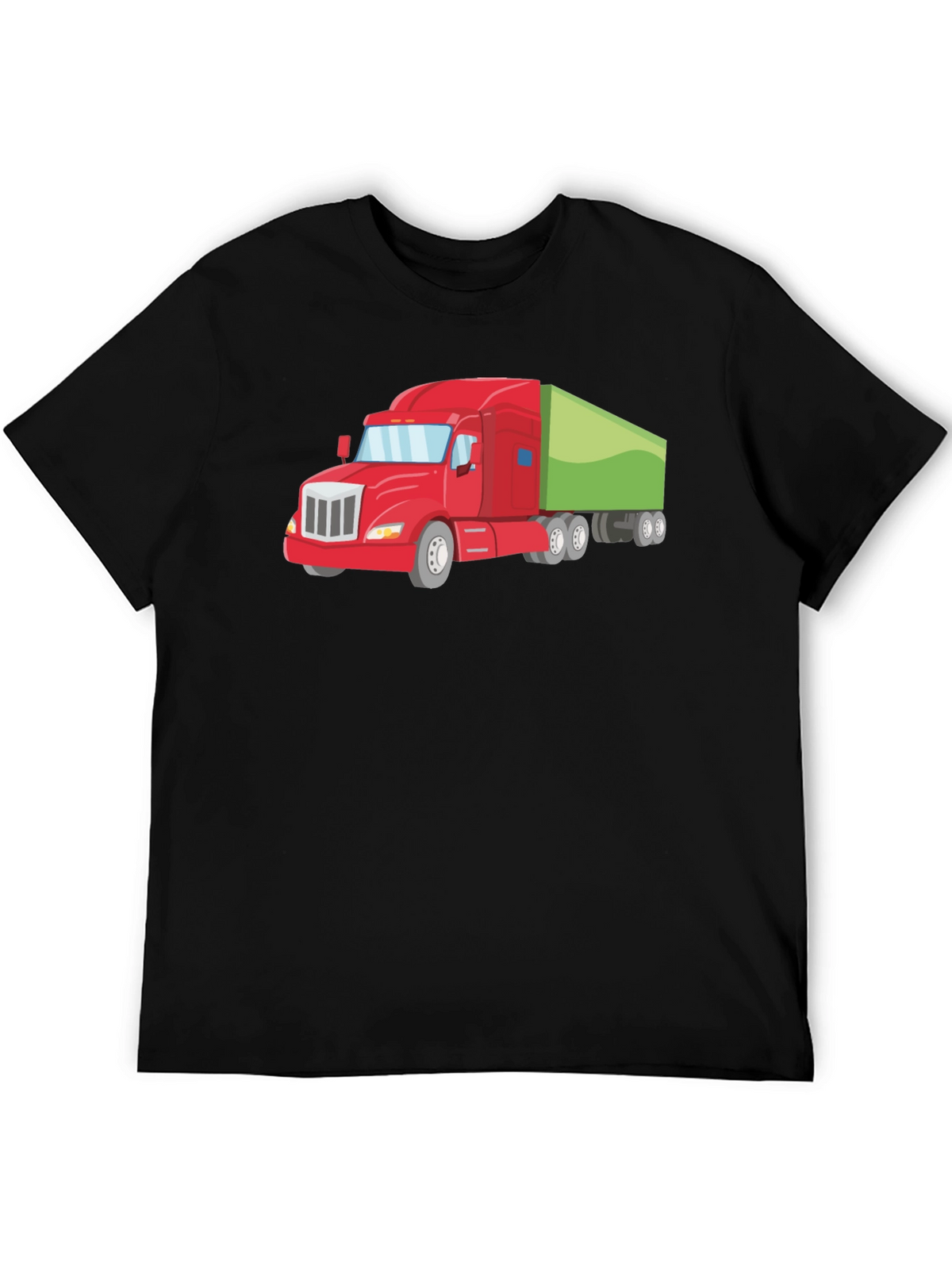 Truck Graphic Tee - Black Cotton T-Shirt