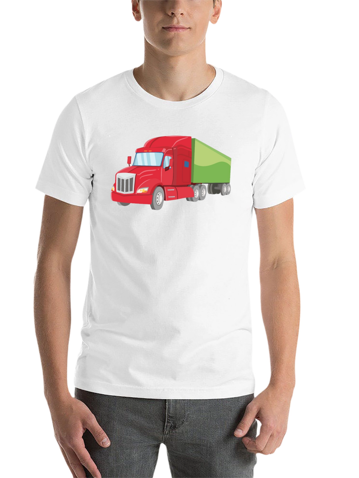 Truck Graphic Tee - Black Cotton T-Shirt