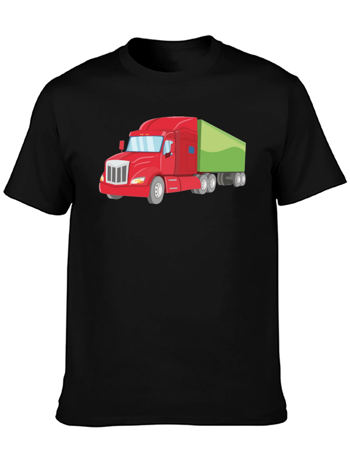 Truck Graphic Tee - Black Cotton T-Shirt