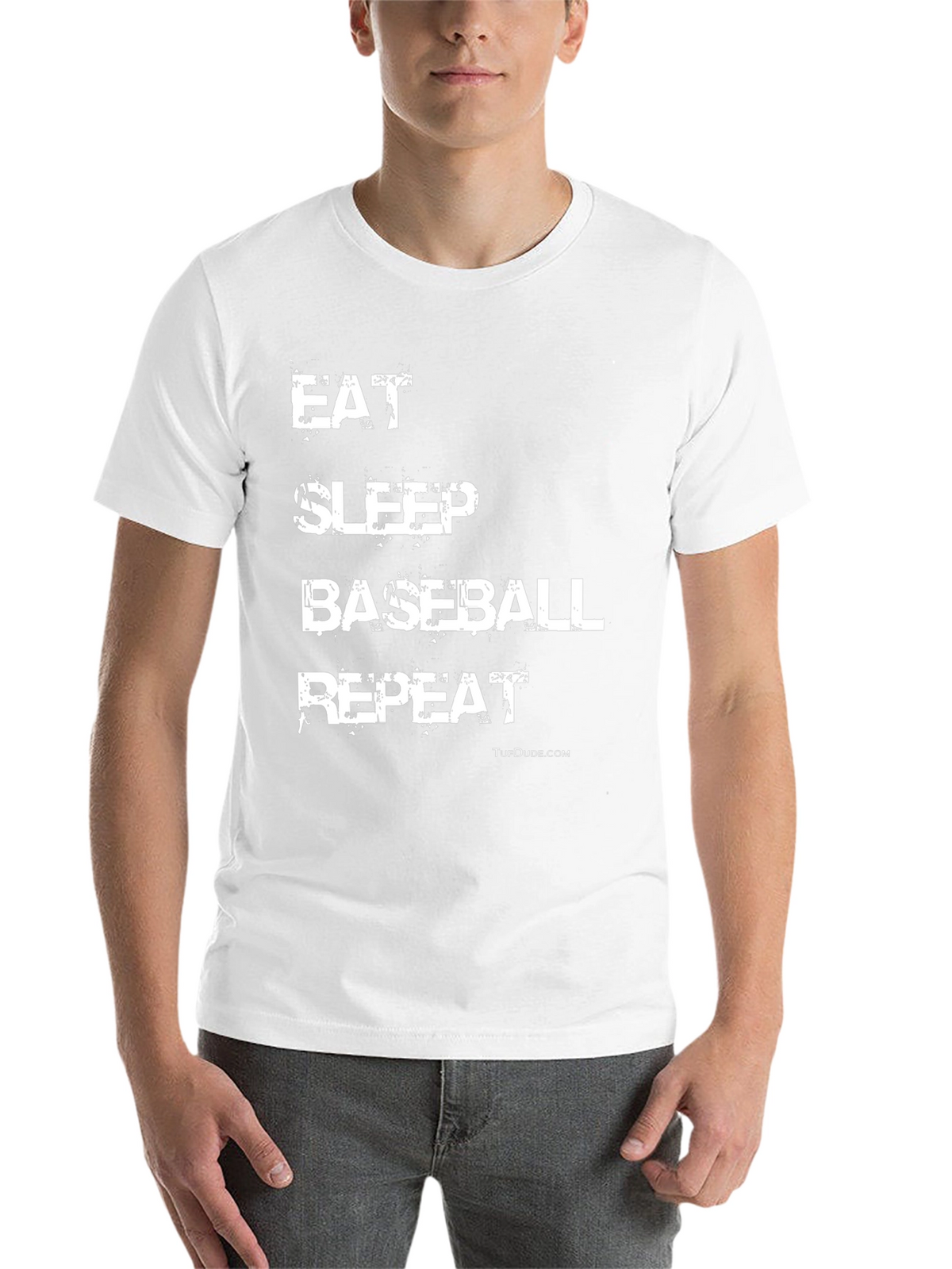 Eat Sleep Baseball Repeat Black Graphic Tee