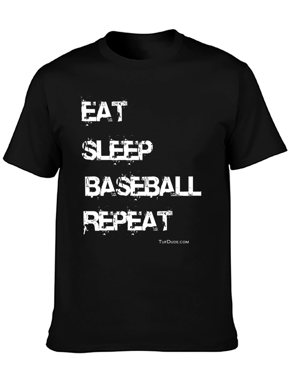 Eat Sleep Baseball Repeat Black Graphic Tee