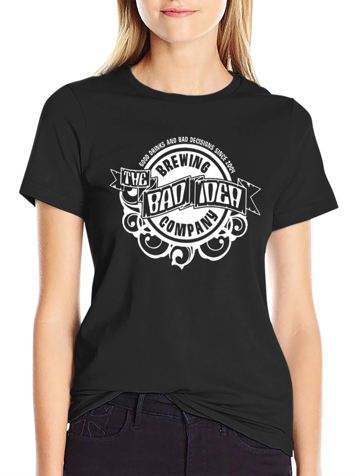 The Bad Idea Brewing Company Black Graphic T-Shirt
