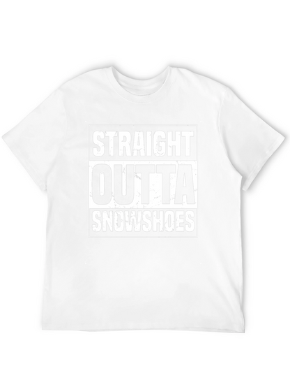 Straight Outta Snowshoes T-Shirt Funny Winter Sports Tee