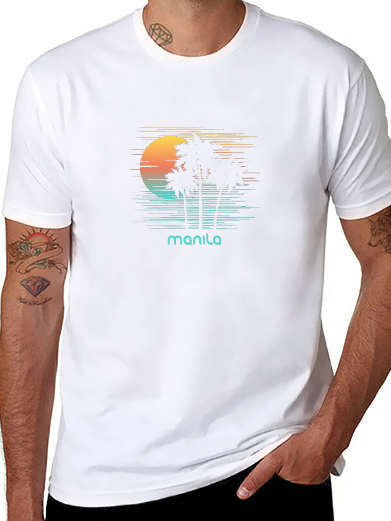 Manila Retro Sunset T-Shirt - Island Vibes