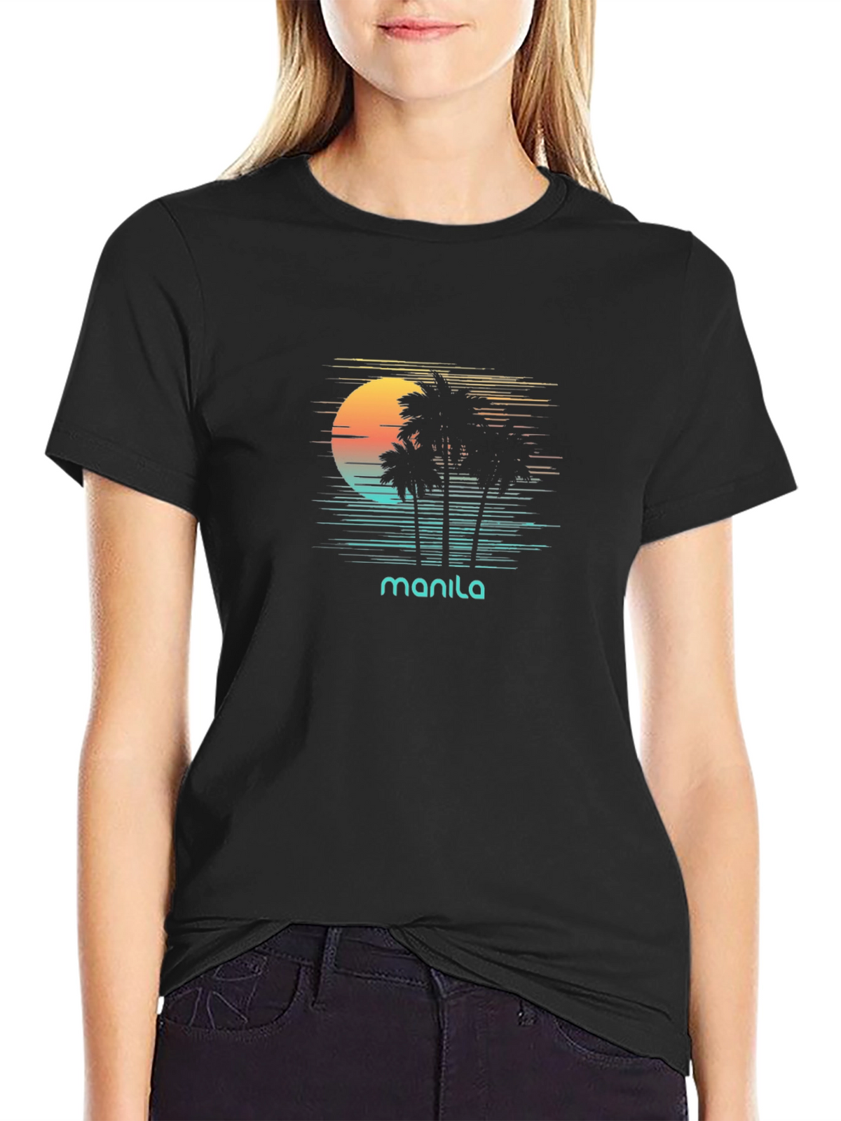 Manila Retro Sunset T-Shirt - Island Vibes