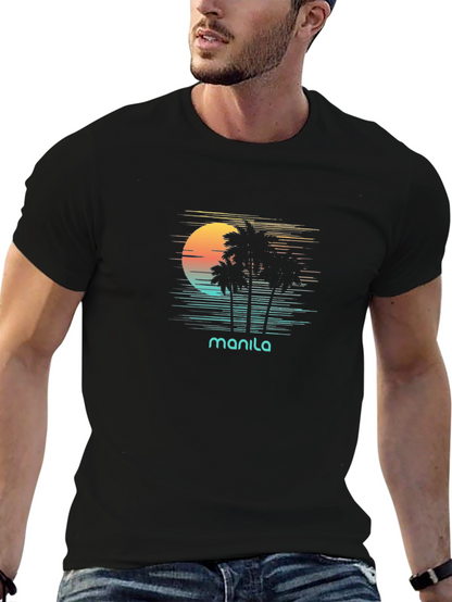 Manila Retro Sunset T-Shirt - Island Vibes