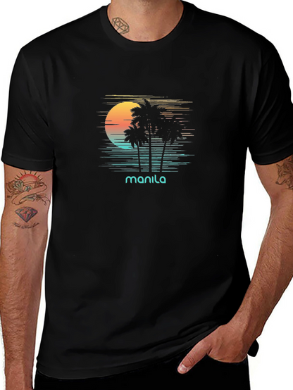 Manila Retro Sunset T-Shirt - Island Vibes