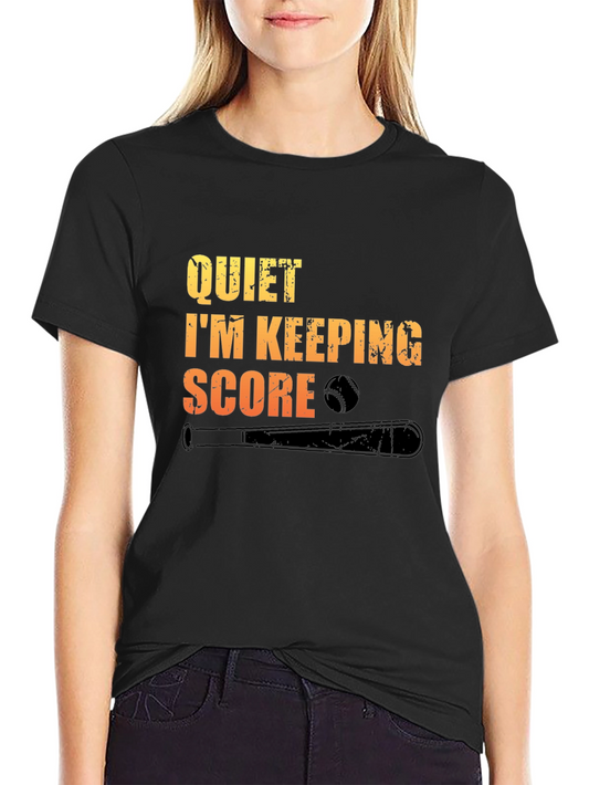 Quiet Im Keeping Score Baseball T-Shirt