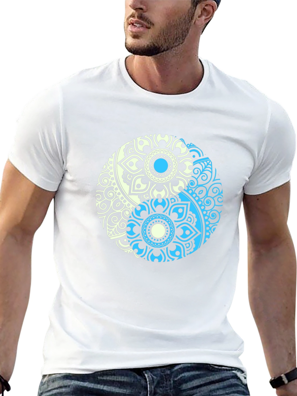 Yin Yang Mandala Graphic T-Shirt - Relaxed Fit