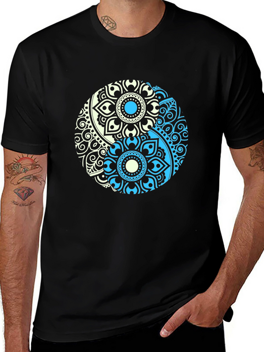 Yin Yang Mandala Graphic T-Shirt - Relaxed Fit