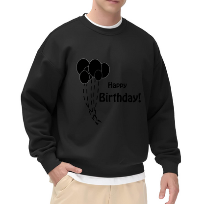 Happy Birthday Balloons Crewneck Sweatshirt, Minimalist Balloon Pullover, Birthday Gift