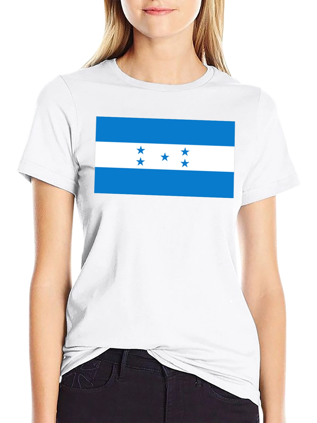 Honduras Flag Graphic Tee - Black T-Shirt
