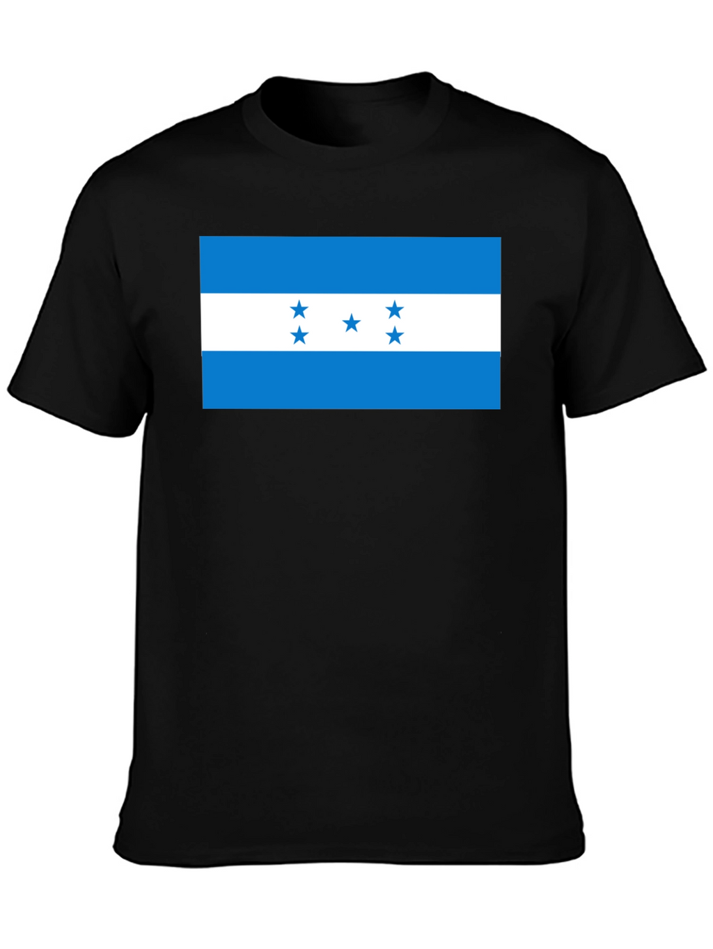 Honduras Flag Graphic Tee - Black T-Shirt