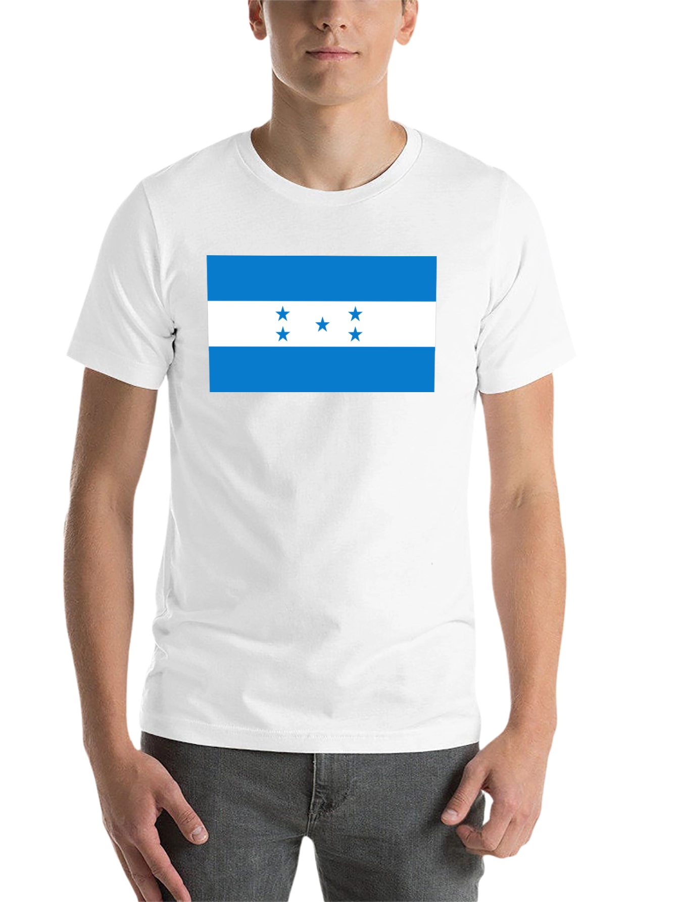 Honduras Flag Graphic Tee - Black T-Shirt